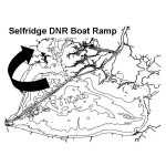 Selfridge DNR Boat Ramp Arrow