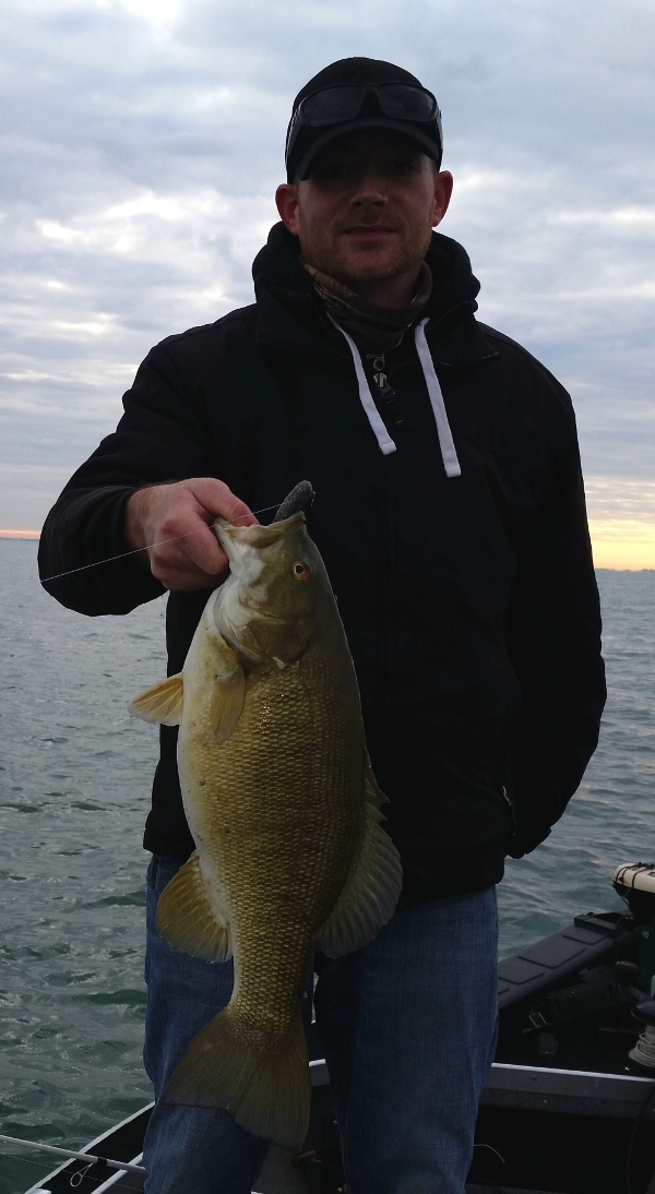 To top it off, Jeff Ferraiuolo hits this 6lb 3oz smallie on a Canadian Mist tube on the Tuesday trip